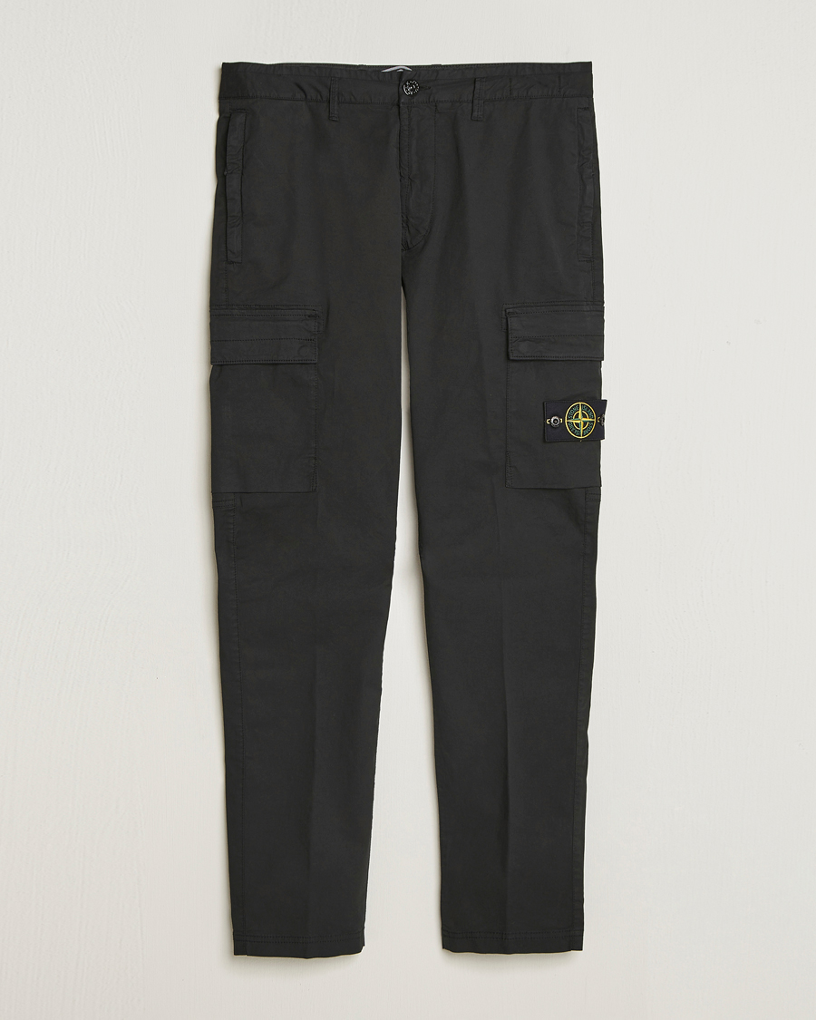 Mies | Housut | Stone Island | Supima Cotton Stretch Cargo Trousers Black