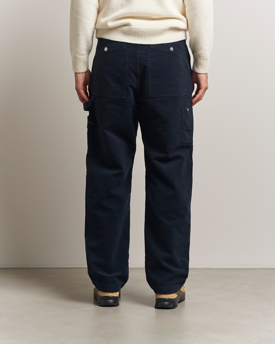 Mies | Housut | Stone Island | Cotton Moleskin Trousers Navy