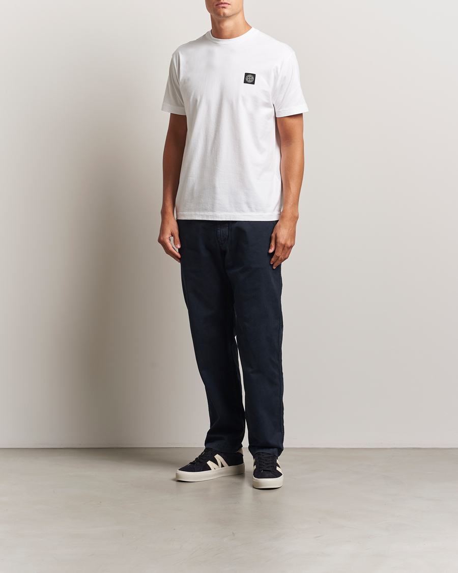 Mies | T-paidat | Stone Island | Garment Dyed Cotton Jersey T-Shirt White