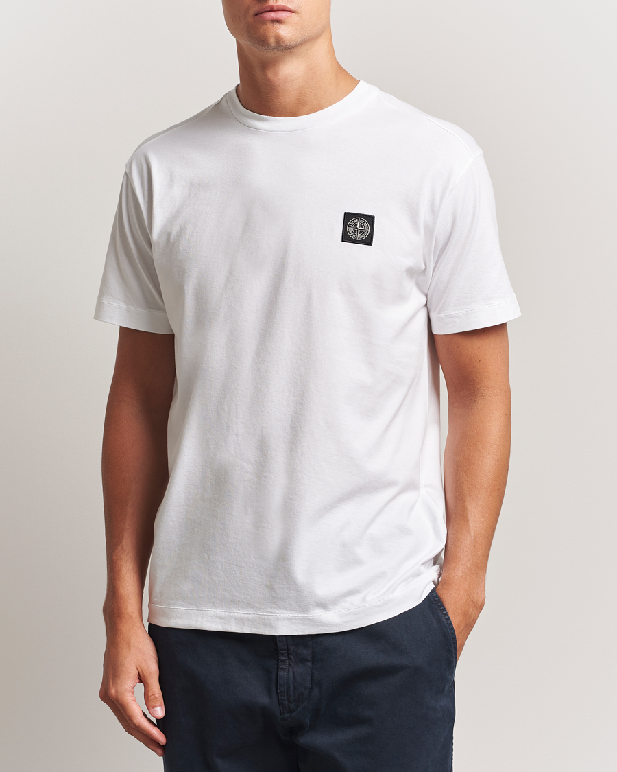 Mies | T-paidat | Stone Island | Garment Dyed Cotton Jersey T-Shirt White