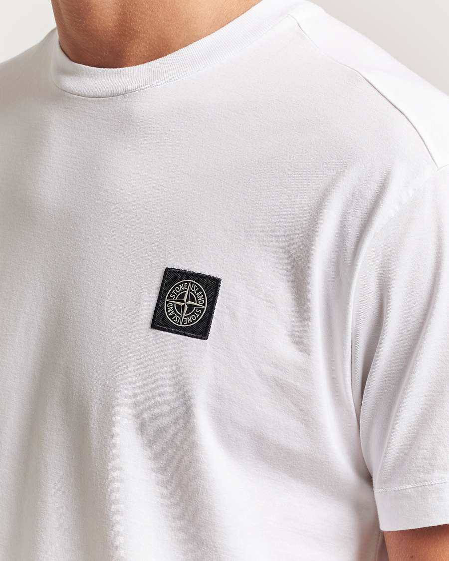 Mies | T-paidat | Stone Island | Garment Dyed Cotton Jersey T-Shirt White