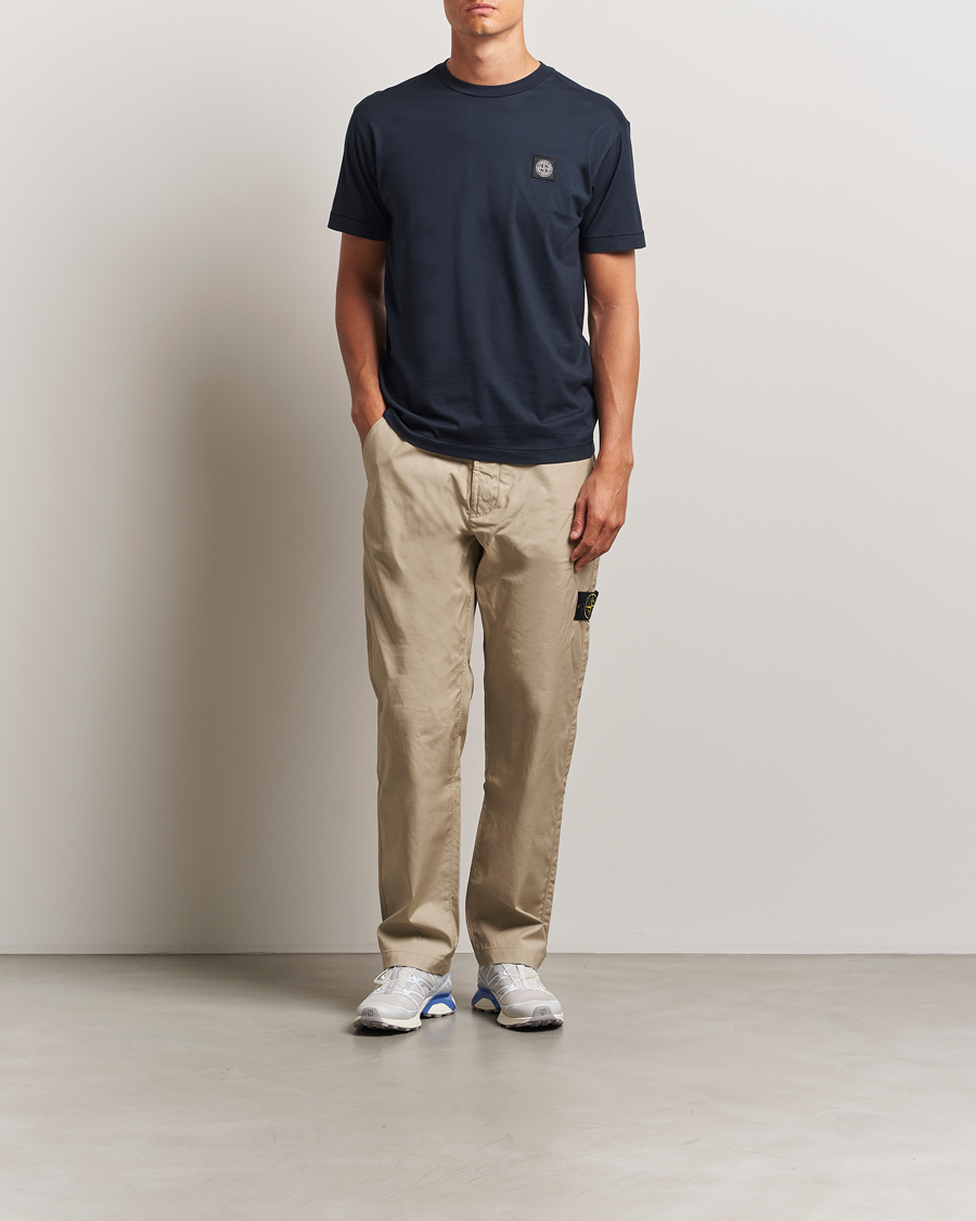 Mies | T-paidat | Stone Island | Garment Dyed Cotton Jersey T-Shirt Navy