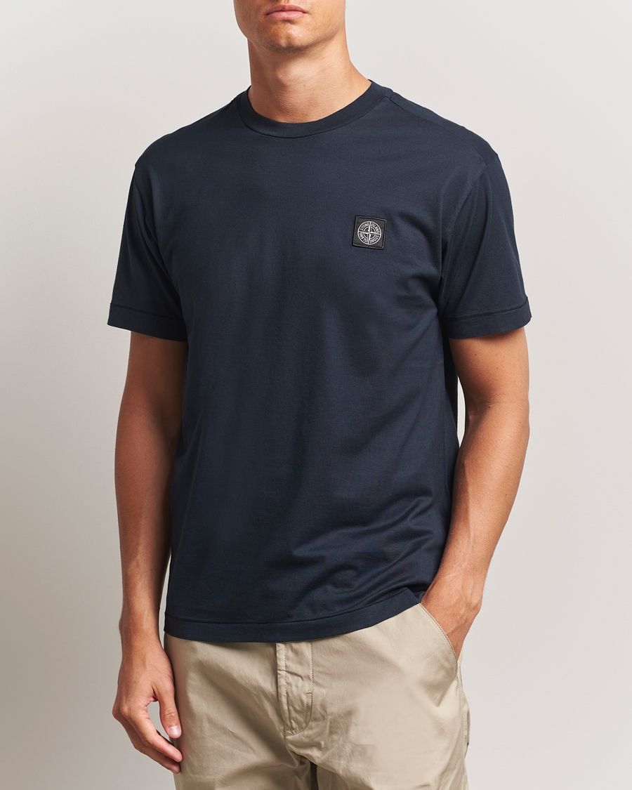 Mies | T-paidat | Stone Island | Garment Dyed Cotton Jersey T-Shirt Navy