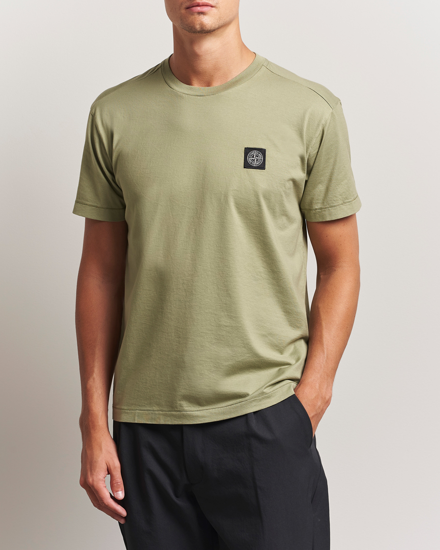 Mies | T-paidat | Stone Island | Garment Dyed Cotton Jersey T-Shirt Sage