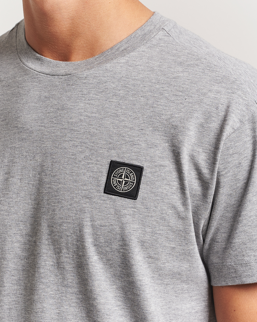 Mies | T-paidat | Stone Island | Garment Dyed Cotton Jersey T-Shirt Grey Melange