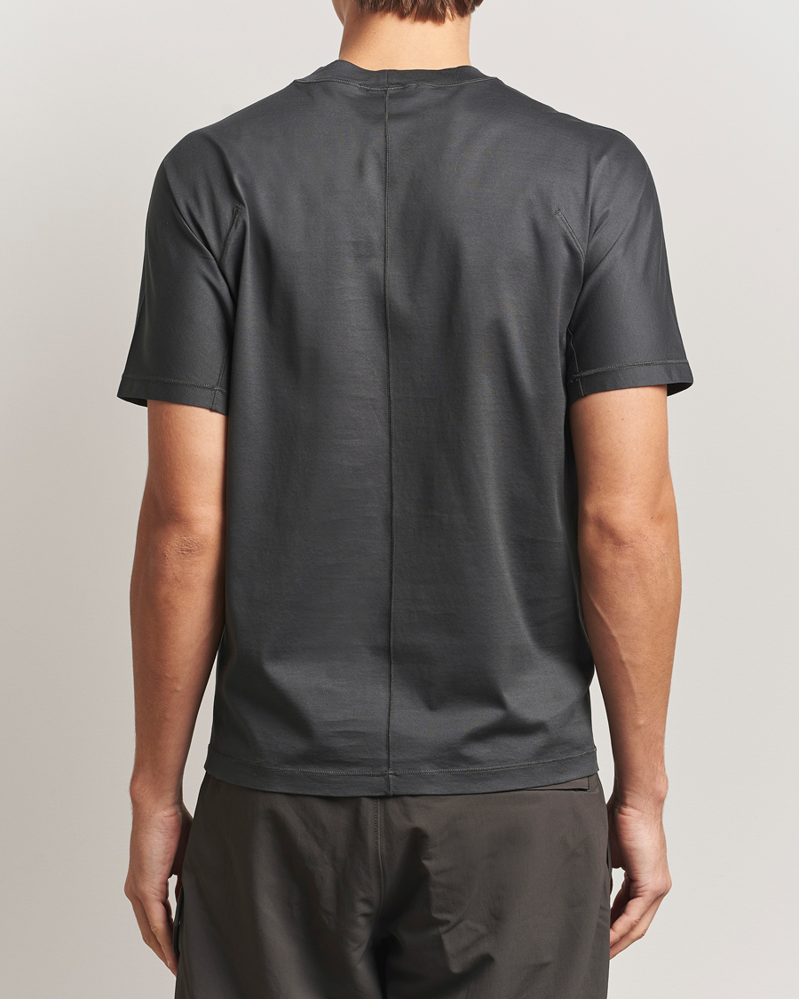 Mies | T-paidat | Stone Island | Stellina Mercerized Cotton T-Shirt Lead Grey