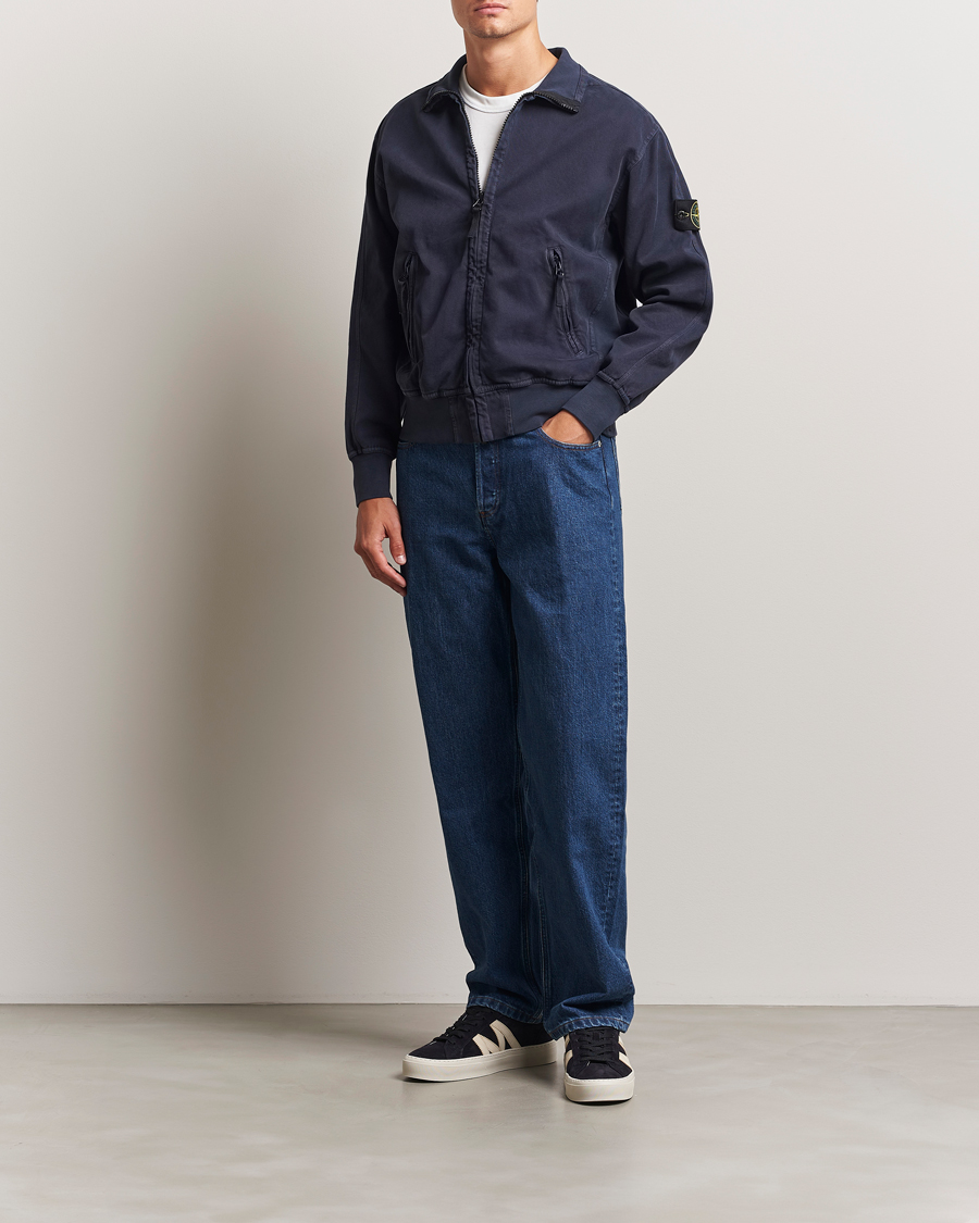 Mies | Takit | Stone Island | Organic Panama Cotton Track Jacket Ink