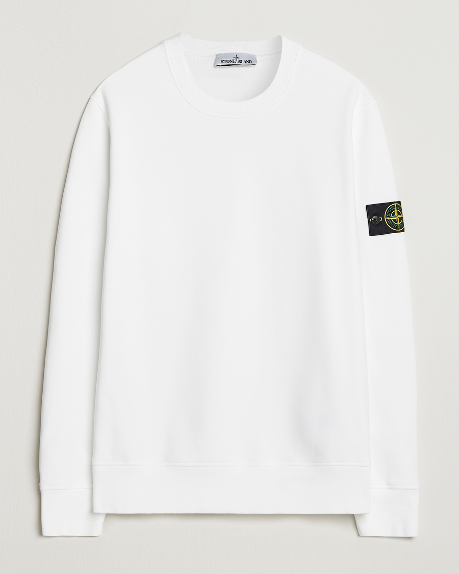 Mies | Puserot | Stone Island | Garment Dyed Fleece Sweatshirt White