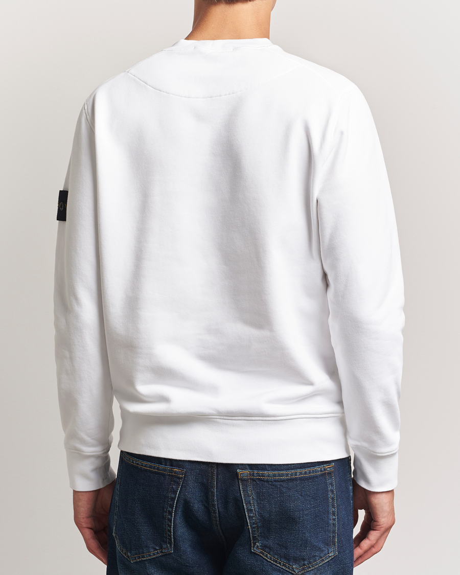 Mies | Puserot | Stone Island | Garment Dyed Fleece Sweatshirt White