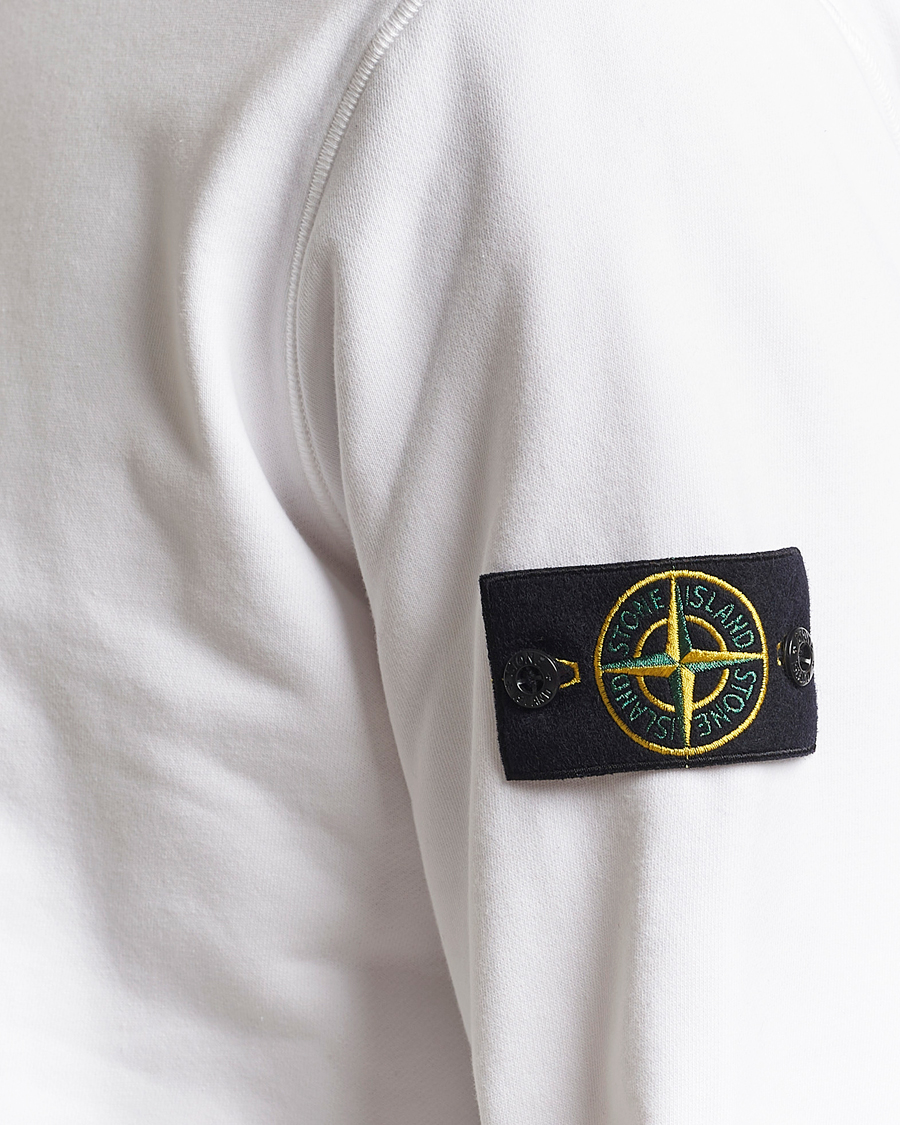 Mies | Puserot | Stone Island | Garment Dyed Fleece Sweatshirt White