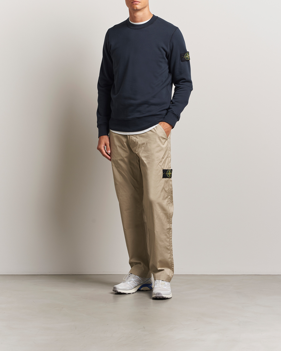 Mies | Puserot | Stone Island | Garment Dyed Fleece Sweatshirt Navy