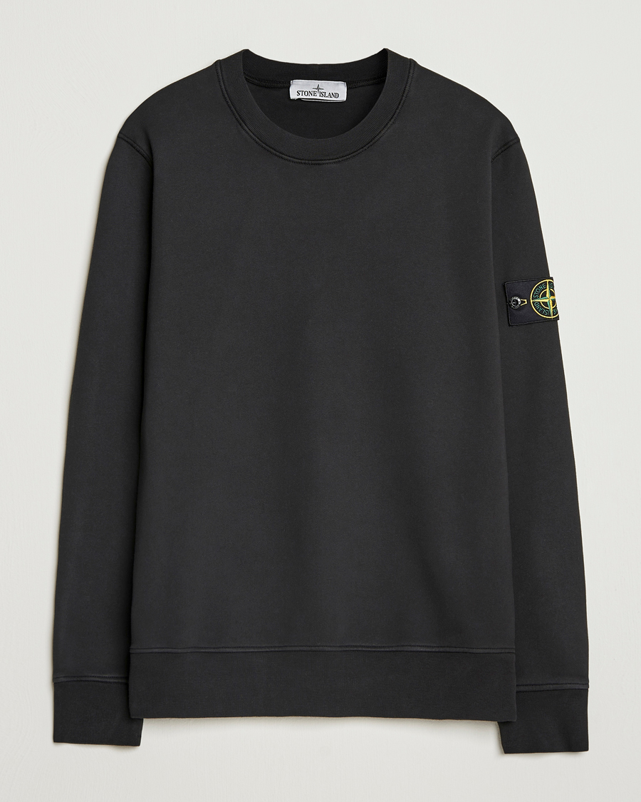 Mies | Puserot | Stone Island | Garment Dyed Fleece Sweatshirt Black