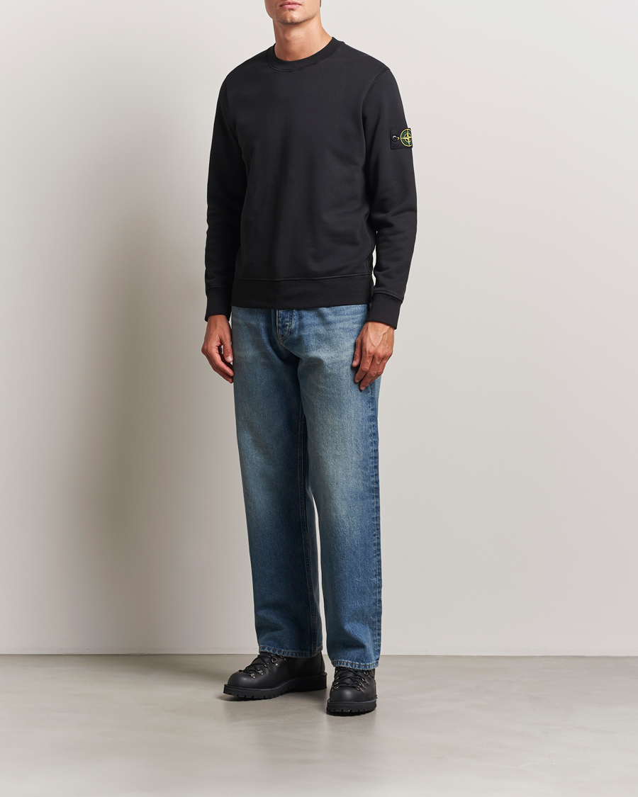 Mies | Puserot | Stone Island | Garment Dyed Fleece Sweatshirt Black