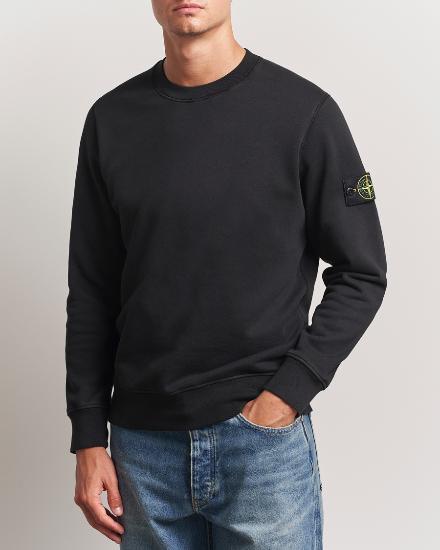 Mies | Puserot | Stone Island | Garment Dyed Fleece Sweatshirt Black