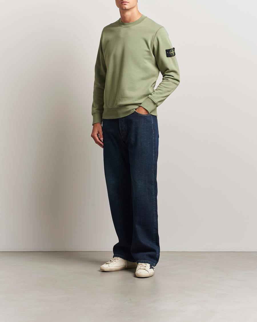 Mies | Puserot | Stone Island | Garment Dyed Fleece Sweatshirt Sage