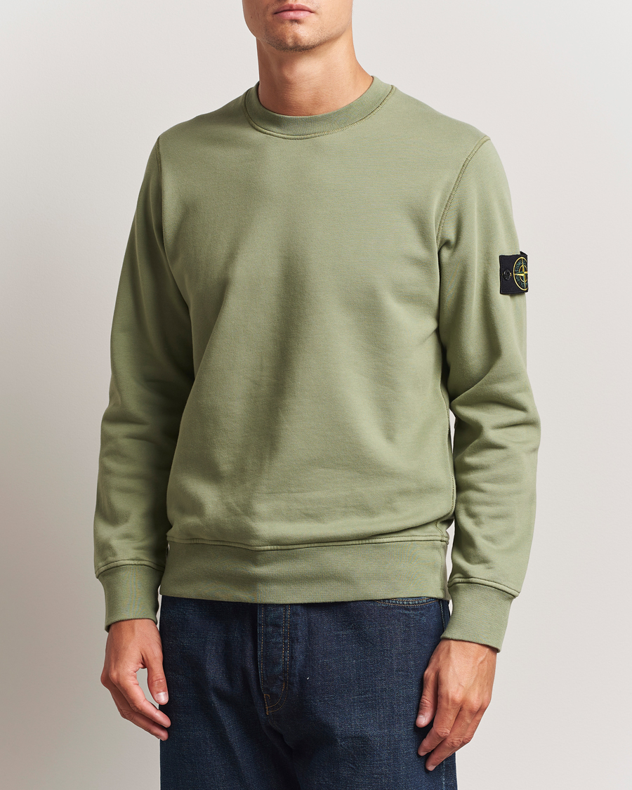Mies | Puserot | Stone Island | Garment Dyed Fleece Sweatshirt Sage