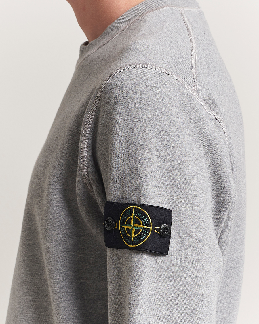Mies | Puserot | Stone Island | Garment Dyed Fleece Sweatshirt Grey Melange