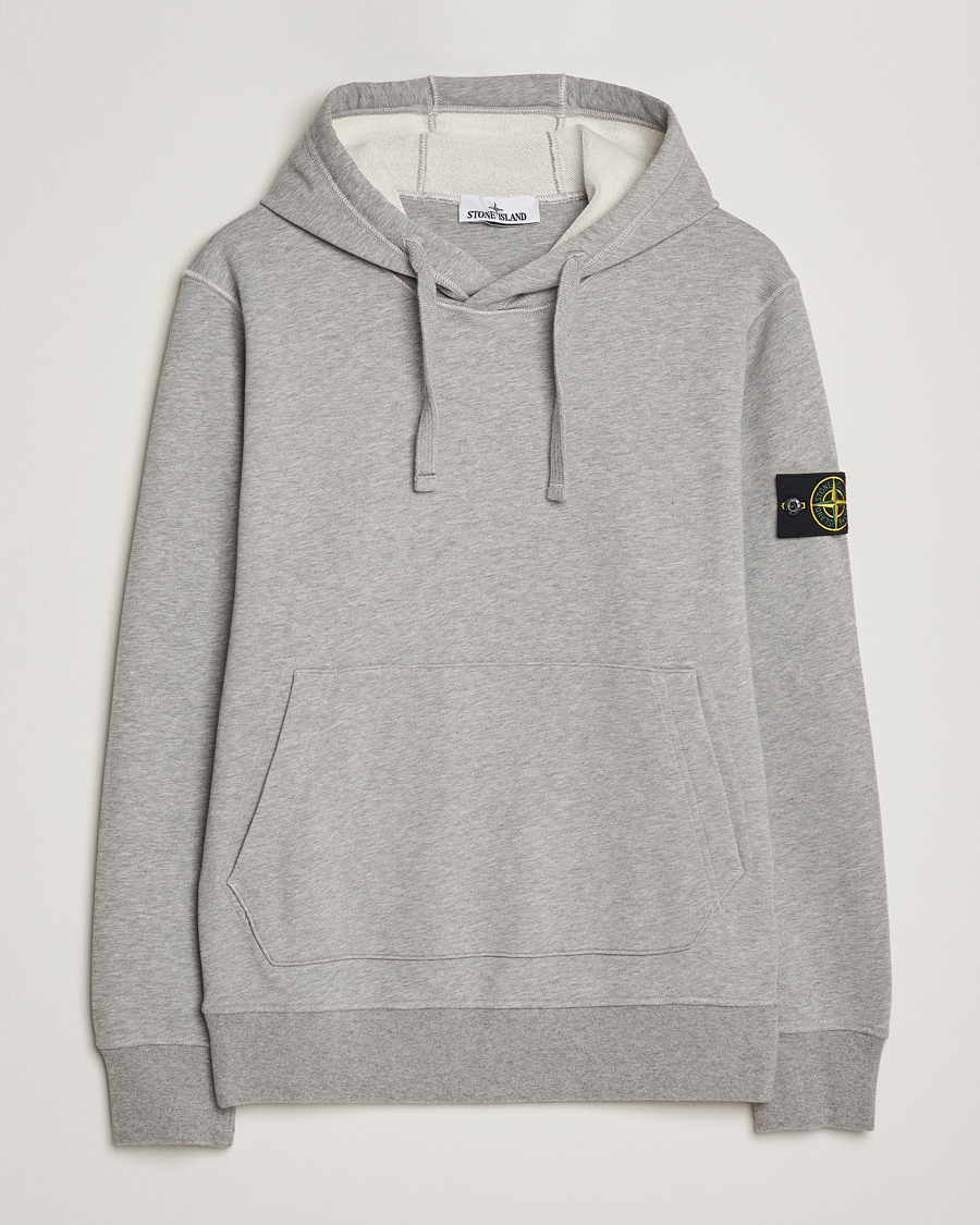 Mies | Puserot | Stone Island | Garment Dyed Fleece Hood Grey Melange
