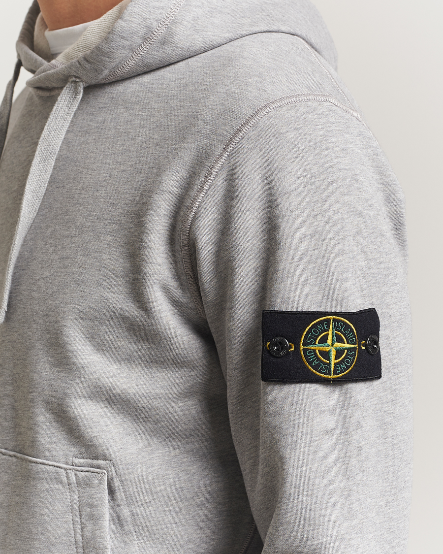 Mies | Puserot | Stone Island | Garment Dyed Fleece Hood Grey Melange