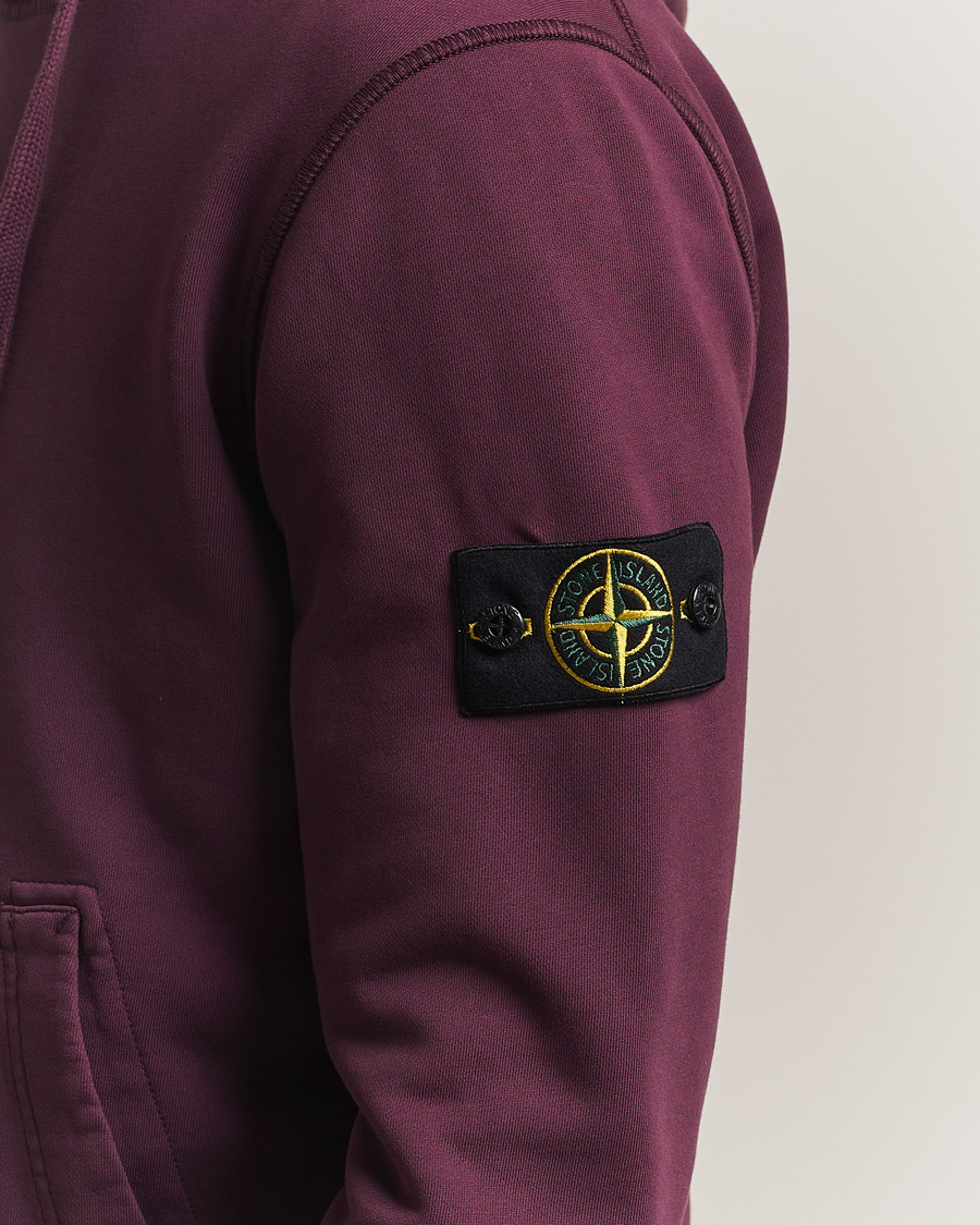 Mies | Puserot | Stone Island | Garment Dyed Fleece Hood Amaranth