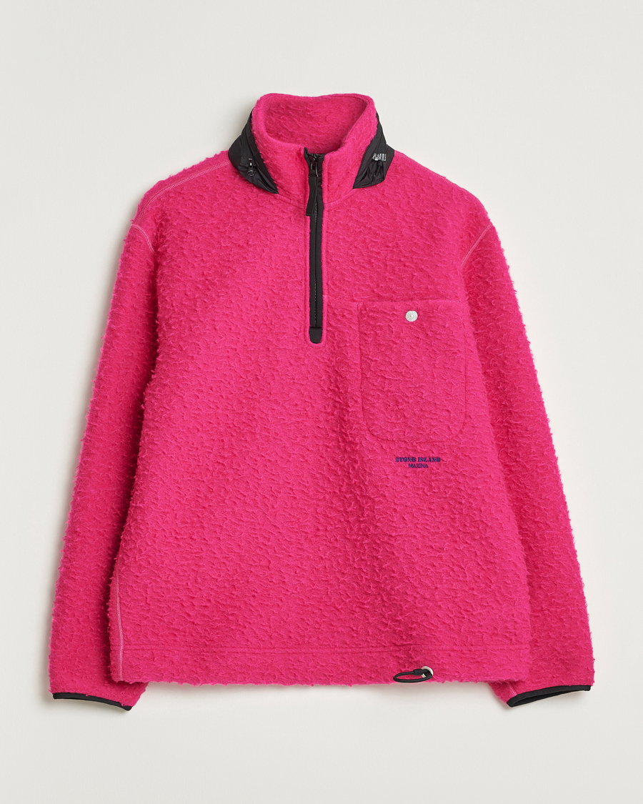 Mies | Puserot | Stone Island | Marina Ratteen Wool Half-Zip Fuxia