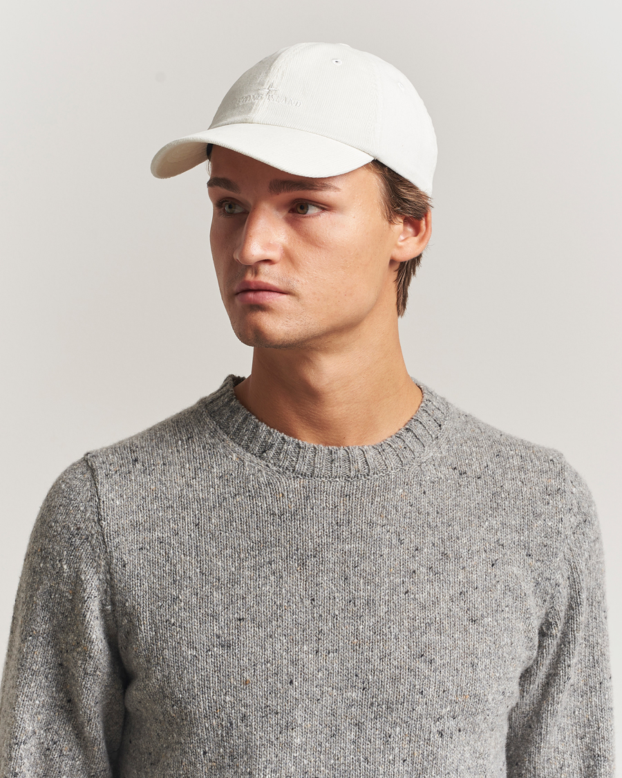 Mies | Päähineet | Stone Island | Micro Cord Cotton Cap Ivory