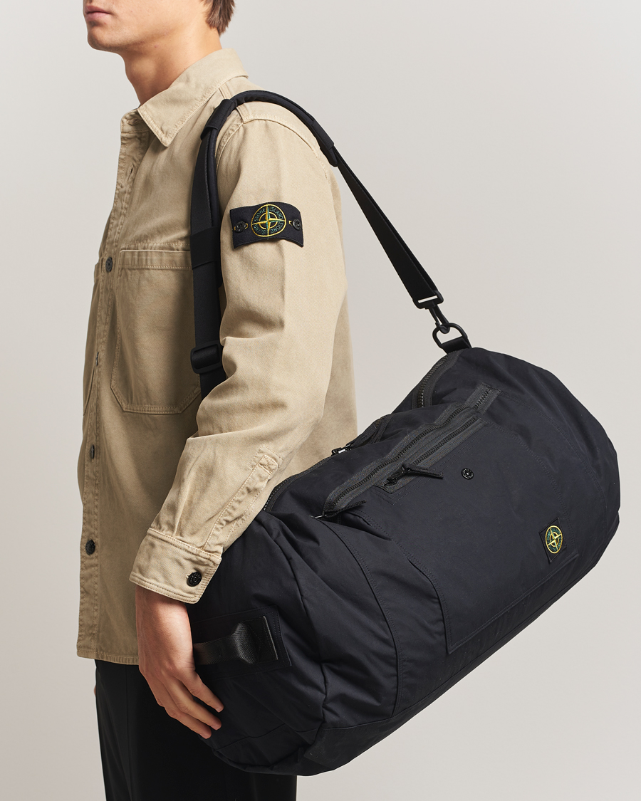 Mies | Laukut | Stone Island | Aluminum Tela Cotton Ripstop Weekendbag Black