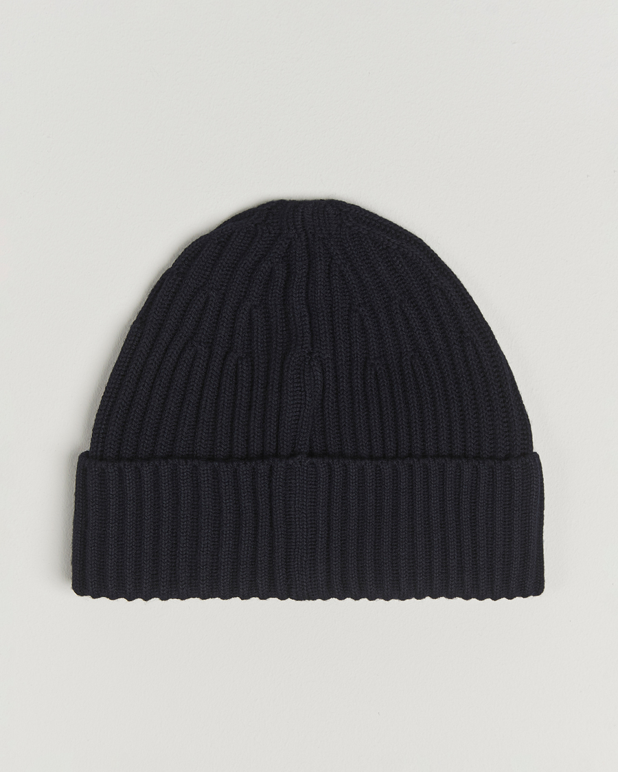 Mies | Pipot | Stone Island | Full Rib Wool Beanie Navy