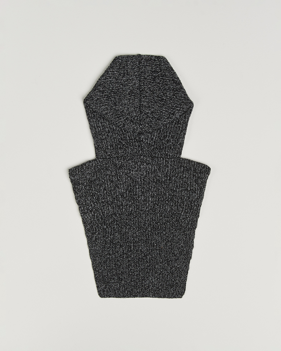 Mies | Stone Island Reflective Cotton Knit Balaclava Black Melange | Stone Island | Reflective Cotton Knit Balaclava Black Melange