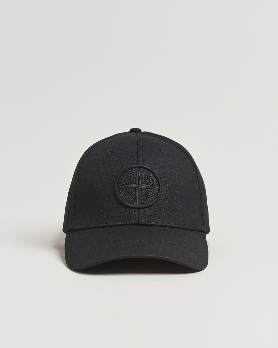 Mies | Stone Island Classic Cotton Logo Cap Black | Stone Island | Classic Cotton Logo Cap Black