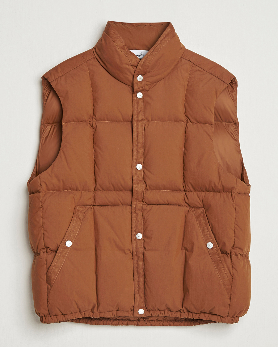 Mies | Ulkoliivit | Stone Island | Marina Cotton/Nylon Tela Down Vest Tobacco