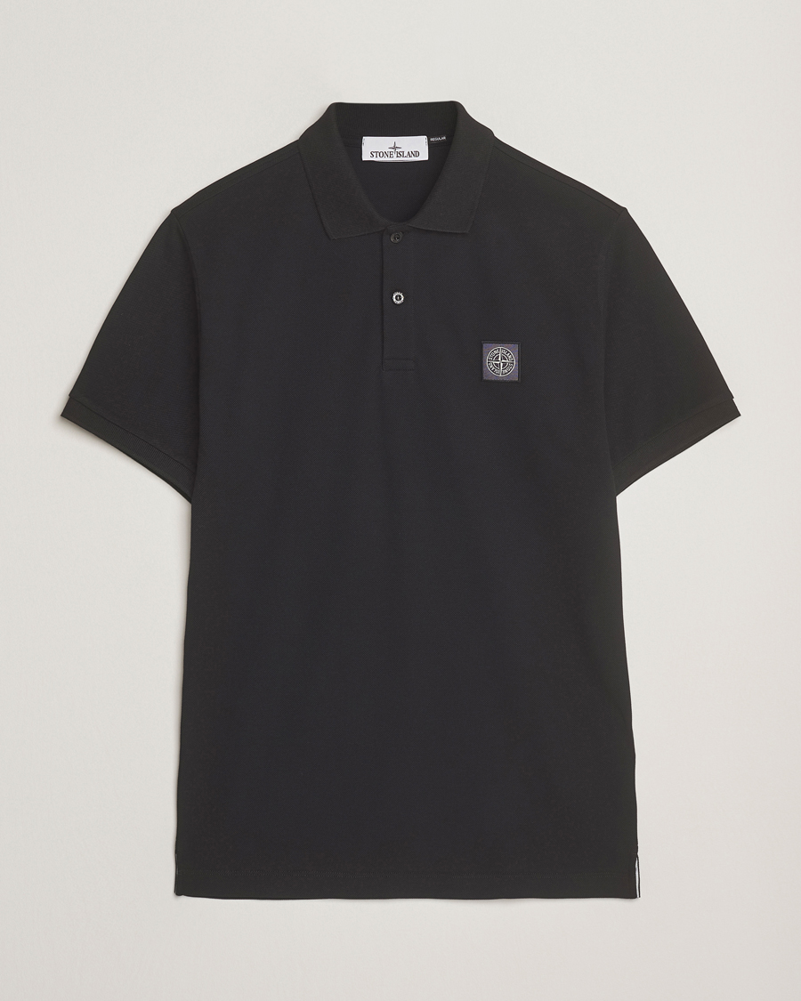 Mies | Pikeet | Stone Island | Organic Cotton Pique Polo Black