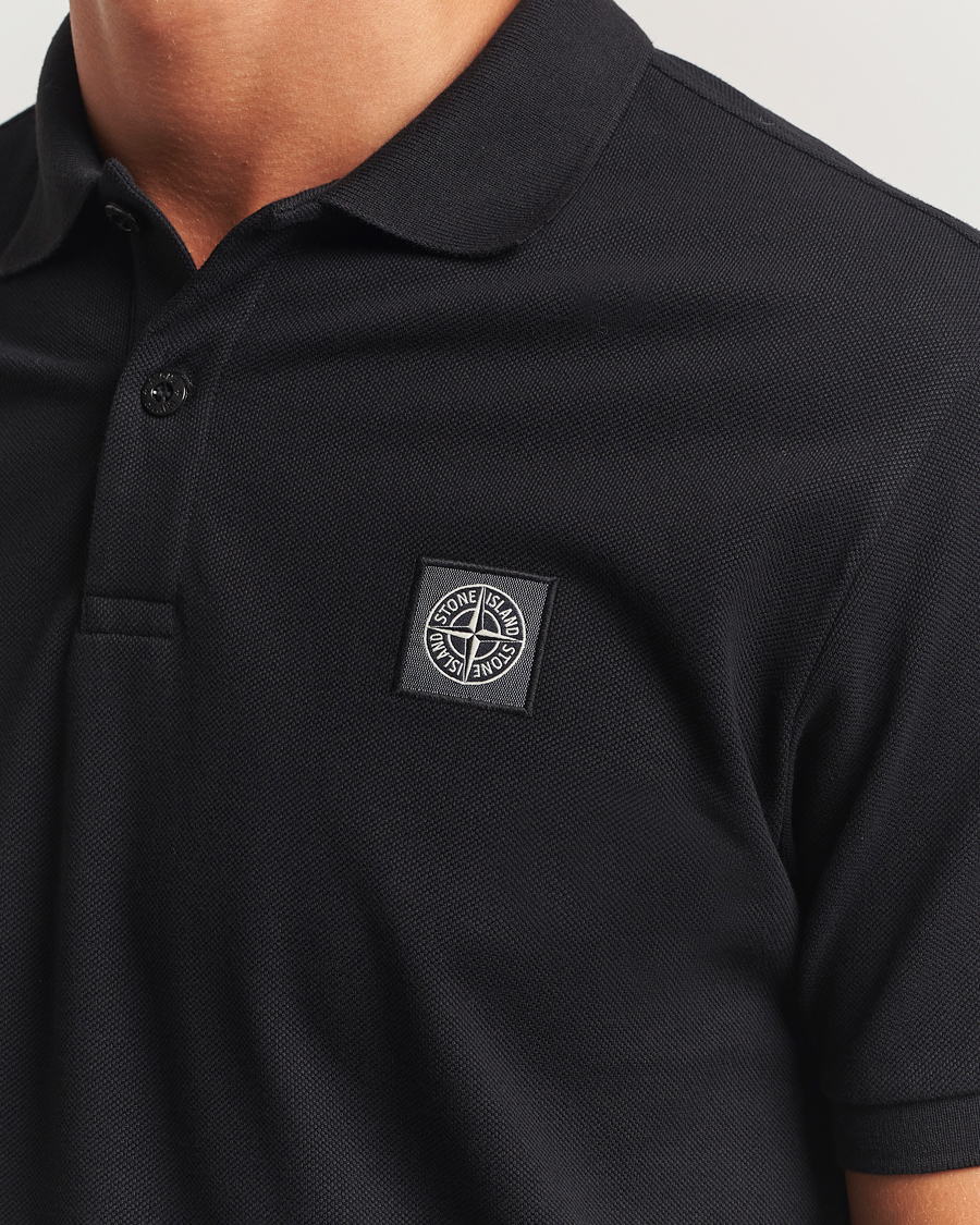 Mies | Pikeet | Stone Island | Organic Cotton Pique Polo Black
