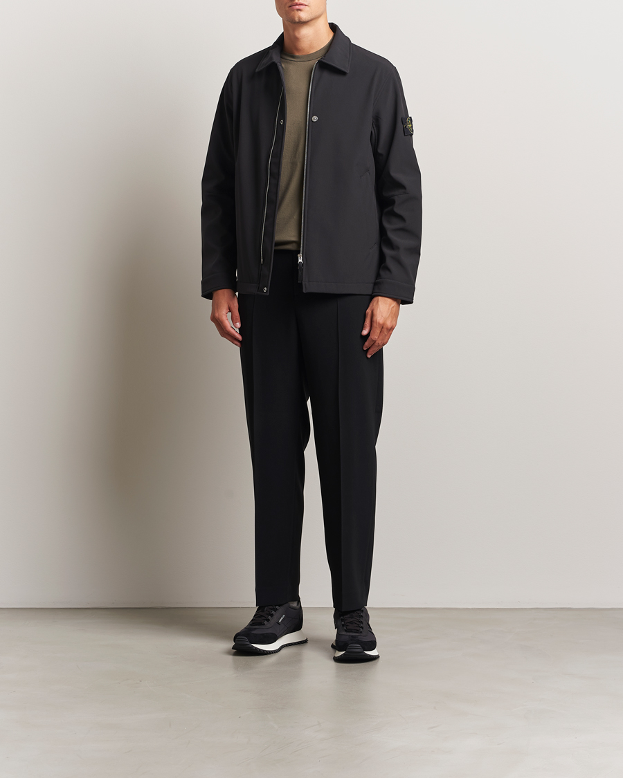 Mies | Takit | Stone Island | Soft Shell Shirt Jacket Black