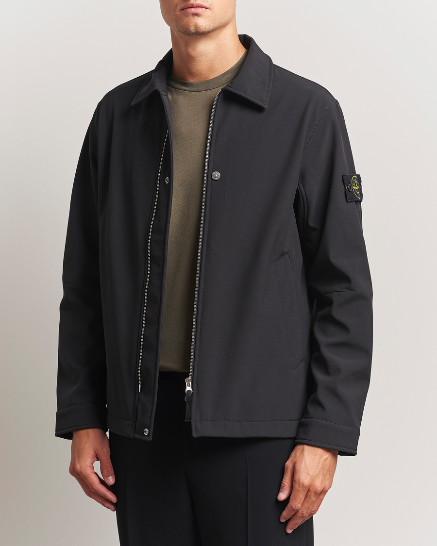 Mies | Takit | Stone Island | Soft Shell Shirt Jacket Black