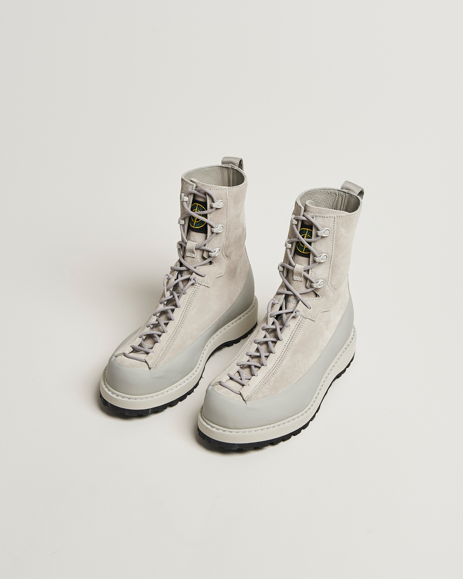 Mies | Nilkkurit | Stone Island | Suede Hiking Boots Pearl Grey