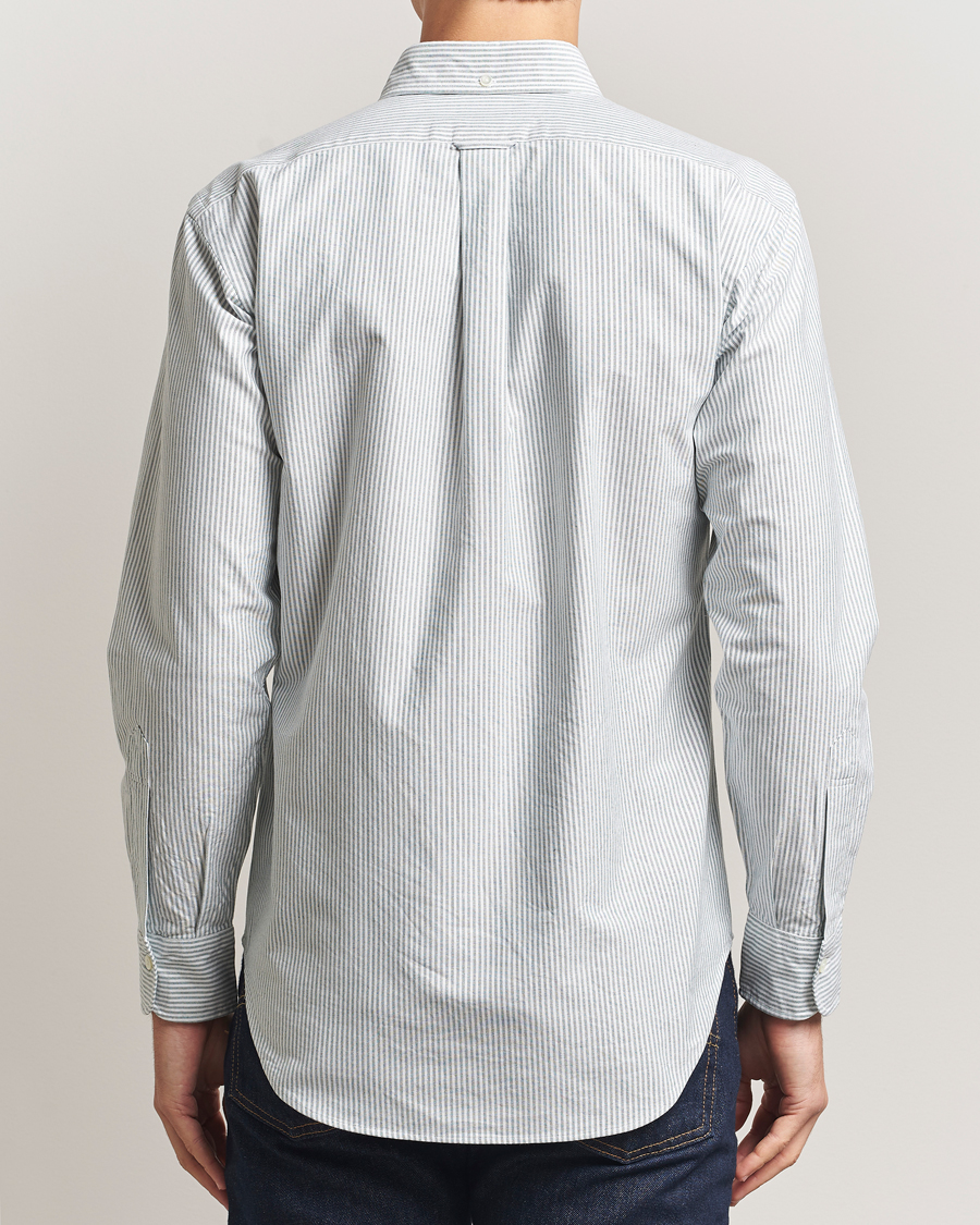 Mies | Kauluspaidat | Kamakura Shirts | Vintage Ivy Oxford Button Down Shirt Green Stripe