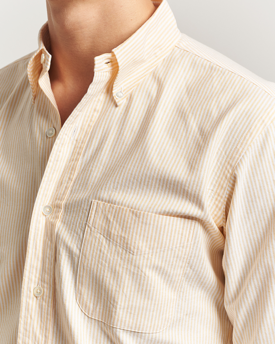 Mies | Kauluspaidat | Kamakura Shirts | Vintage Ivy Oxford Button Down Shirt Yellow Stripe
