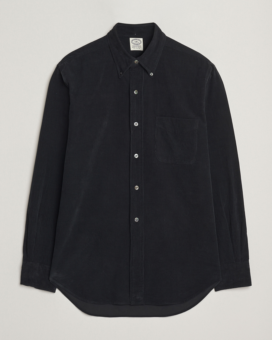 Mies | Kauluspaidat | Kamakura Shirts | Vintage Ivy Needle Cord Shirt Black