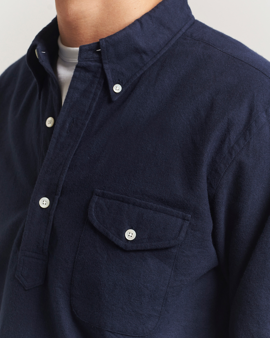 Mies | Kauluspaidat | Kamakura Shirts | Vintage Ivy Oxford Popover Shirt Navy