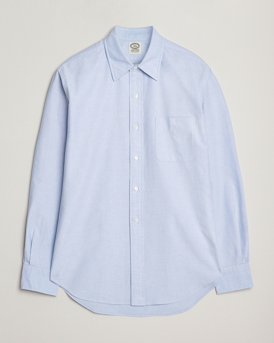 Mies | Kauluspaidat | Kamakura Shirts | Vintagy Ivy Straight Collar Oxford Shirt Light Blue