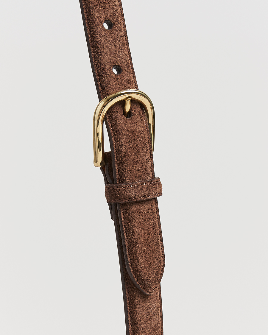 Mies | Vyöt | Kamakura Shirts | Vintagy Ivy Horseshoe Buckle Belt Brown Suede