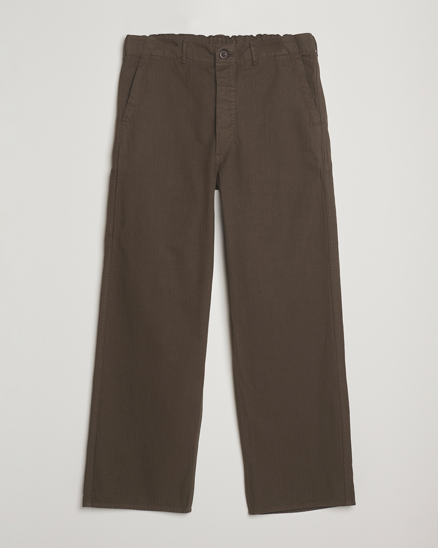 Mies | Housut | orSlow | Wide Fit French Work Pants Coffee Brown