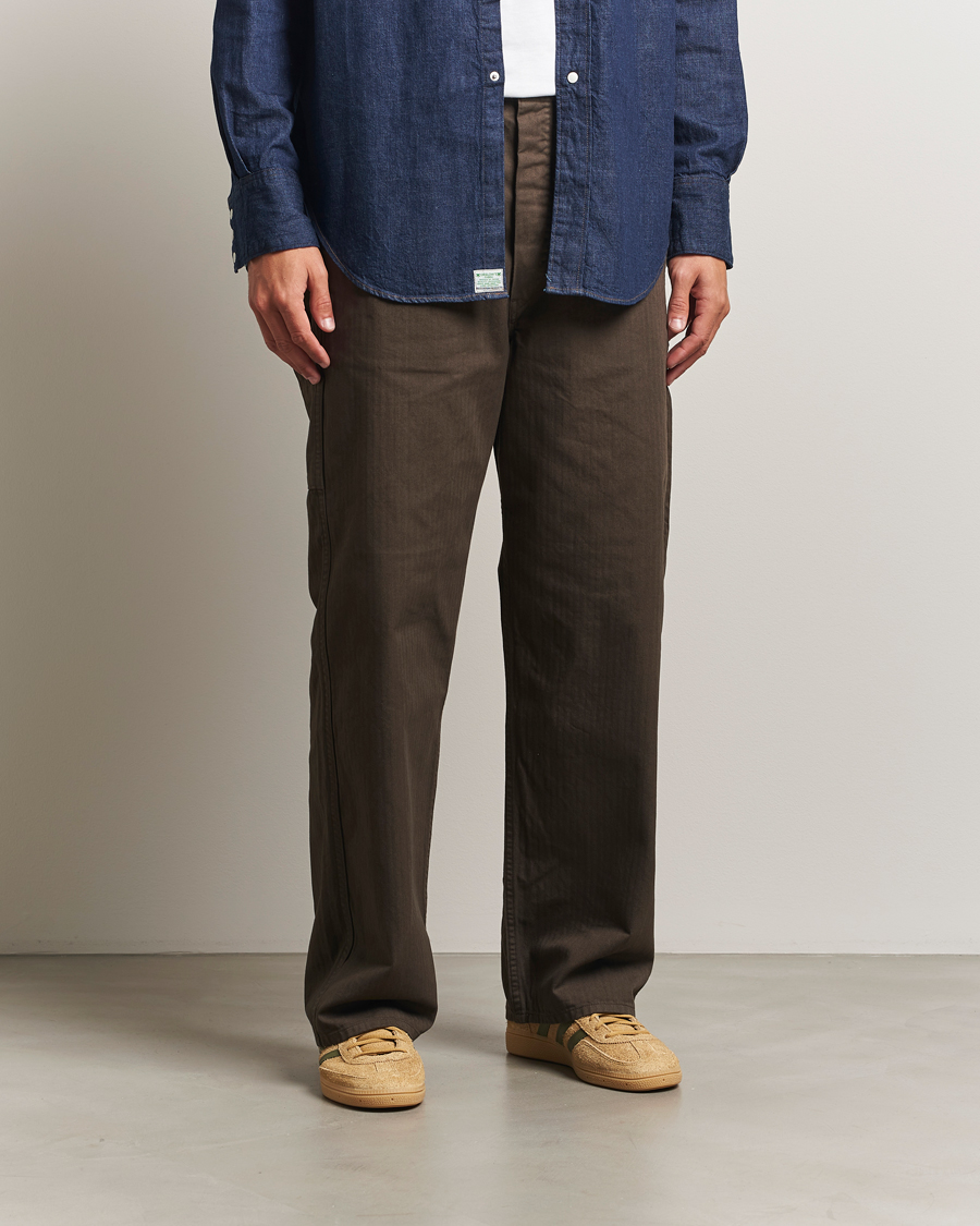 Mies | Housut | orSlow | Wide Fit French Work Pants Coffee Brown