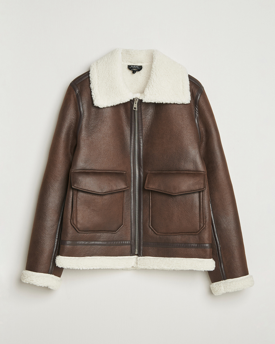 Mies | Takit | A.P.C. | Tommy Aviator Jacket Brown