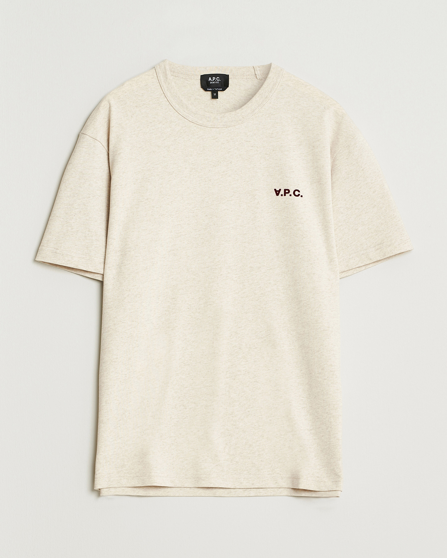 Mies | T-paidat | A.P.C. | Boxy Fit Petit VPC T-Shirt Ecru Chine