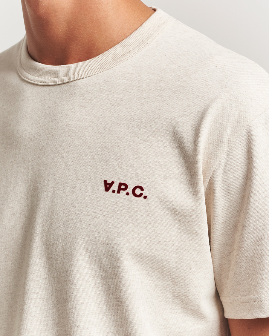 Mies | T-paidat | A.P.C. | Boxy Fit Petit VPC T-Shirt Ecru Chine