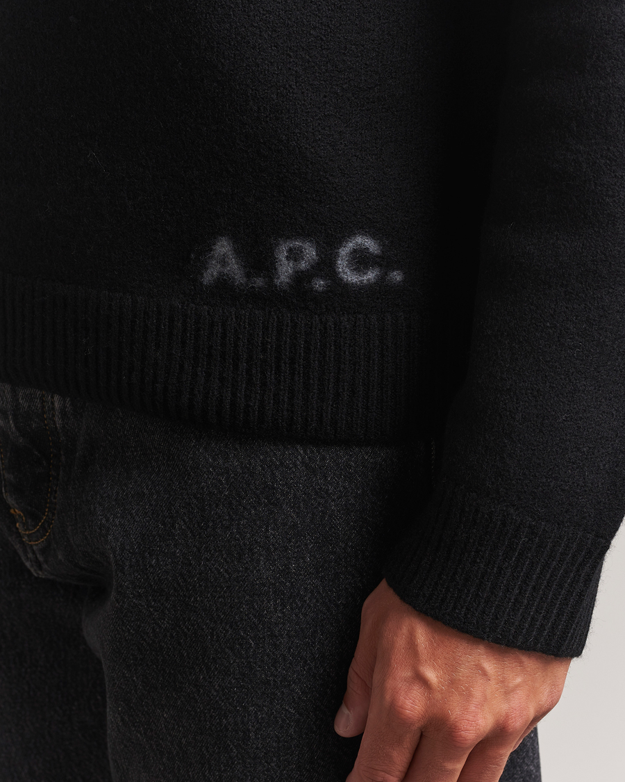 Mies | Puserot | A.P.C. | Edward Wool Knitted Sweater Black