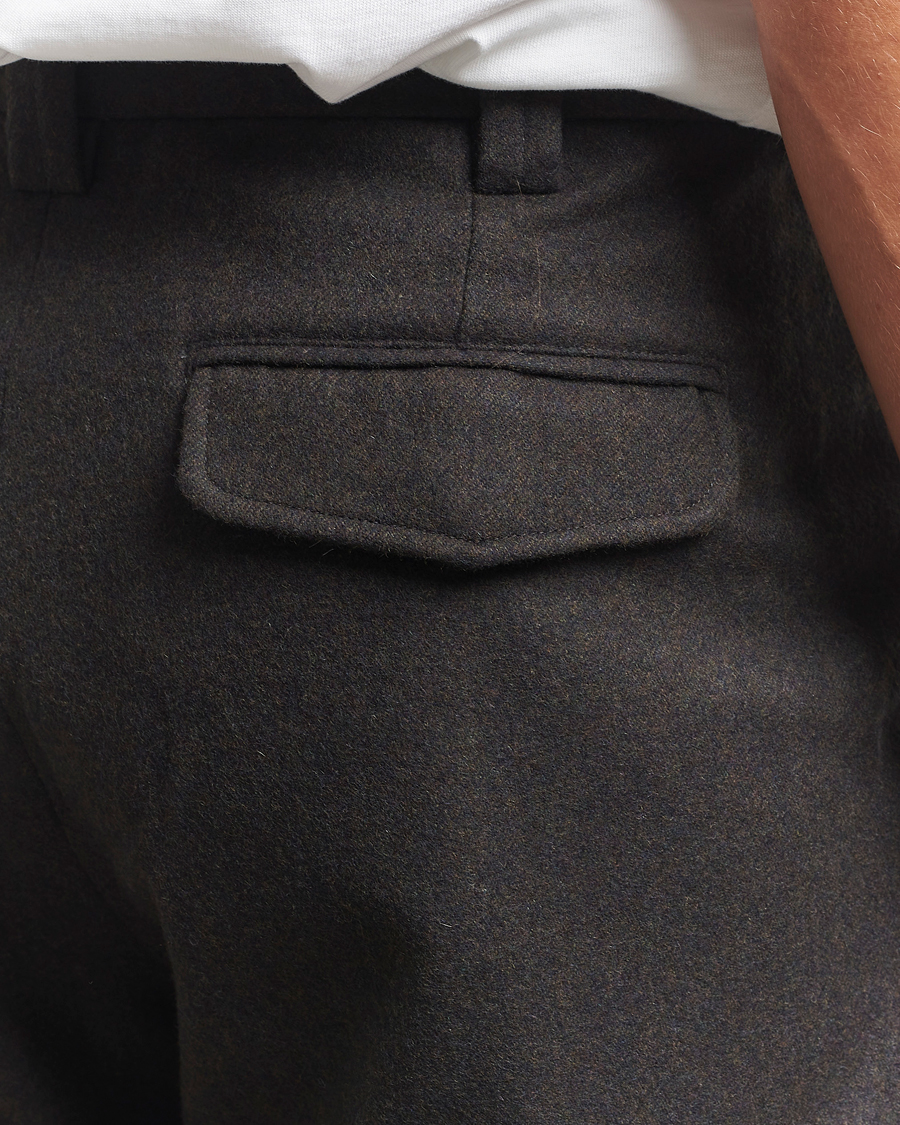 Mies | Housut | A.P.C. | Renato Wool Flannel Trousers Dark Brown