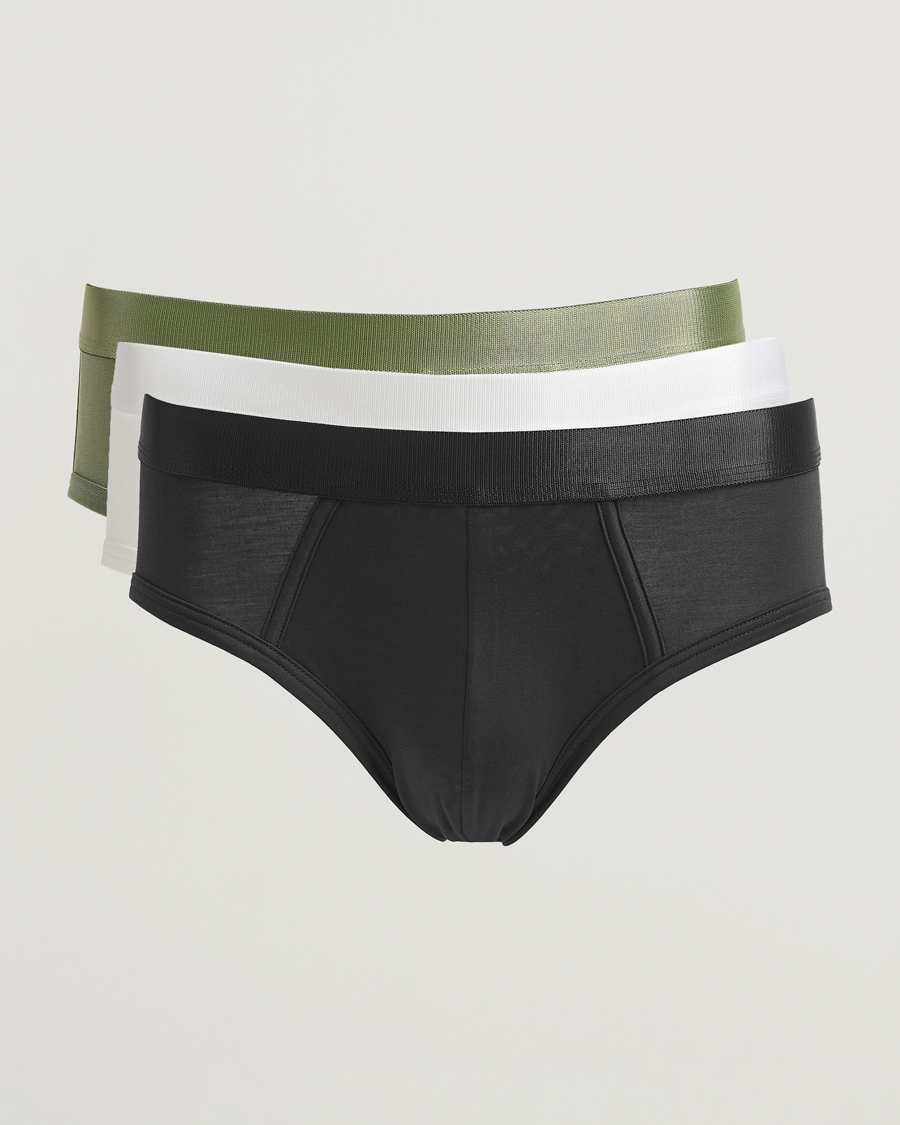 Mies | Alusvaatteet | CDLP | 3-Pack Y-Brief Black/White/Sage